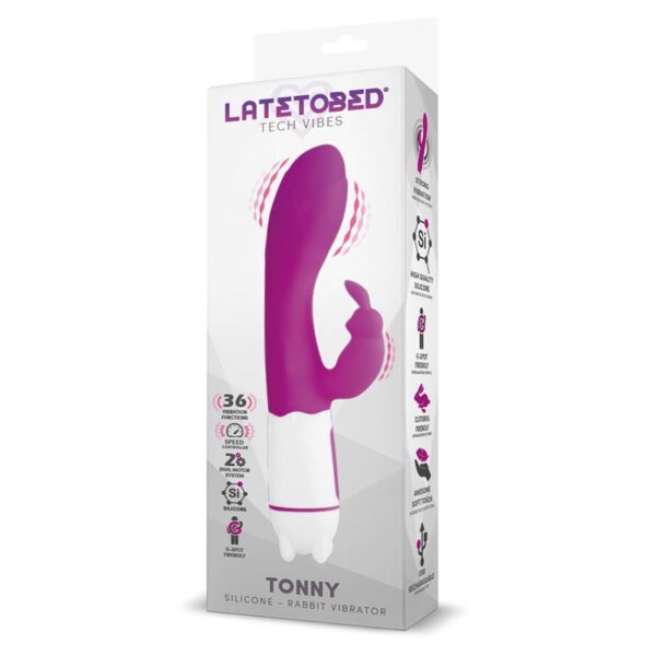 Tonny USB Vibrator G Spot 36 Functions Silicone Purple - Image 3