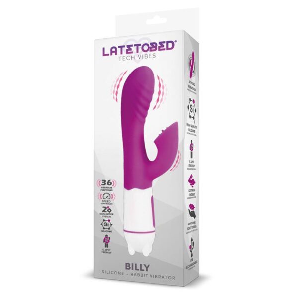 Billy USB Vibrator 36 Functions Silicone Purple - Image 3