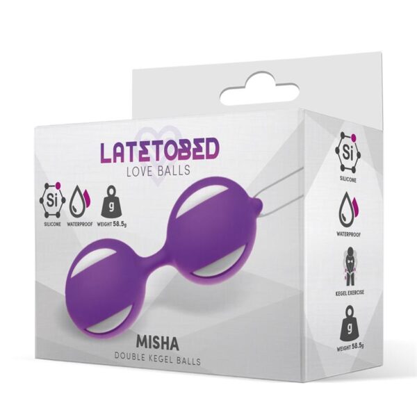 Misha Double Kegel Balls Silicone Purple - Image 2