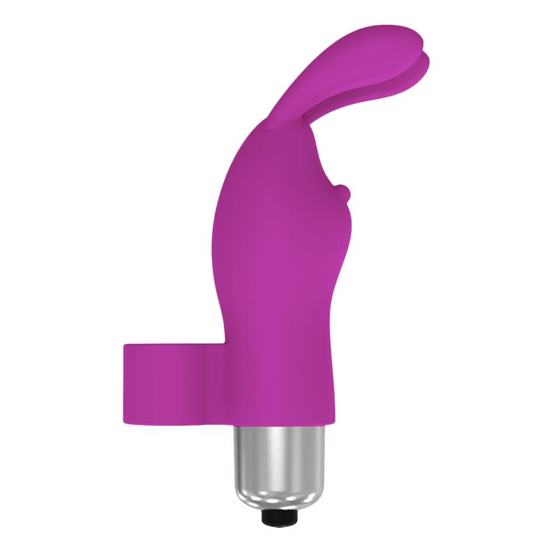 Fingyhop Vibrating Bullet with Rabbit Silicone Purple - Image 4