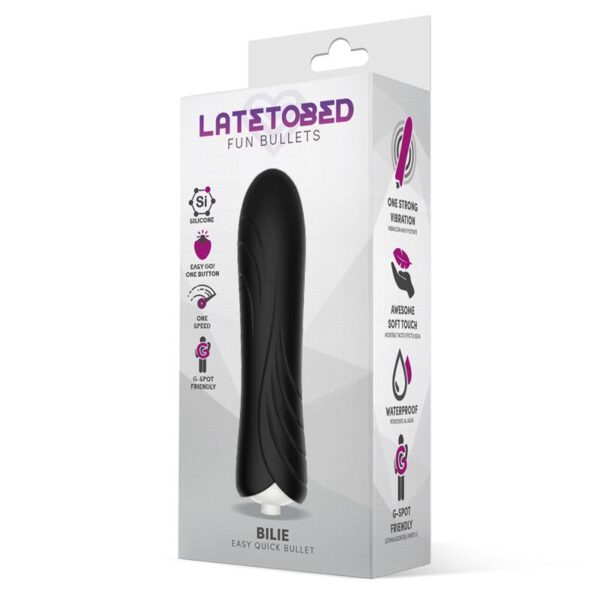 Bilie Easy Quick Vibrating Bullet Silicone Black - Image 2