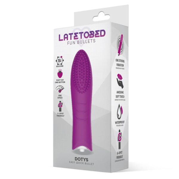 Dotys Easy Quick Vibrating Bullet Silicone Purple - Image 2