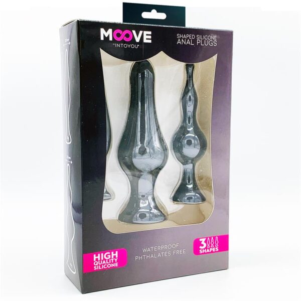 Set of 3 Butt Plugs Black - Image 2