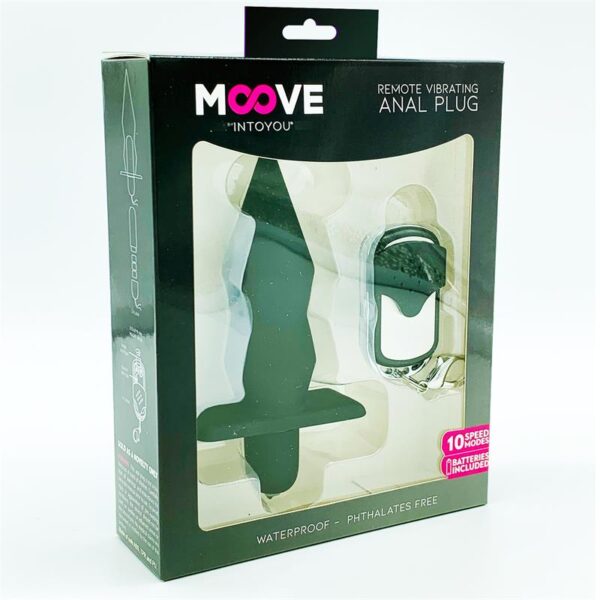 Vibrating Butt Plug with Remote Control Silicone Black - Image 2