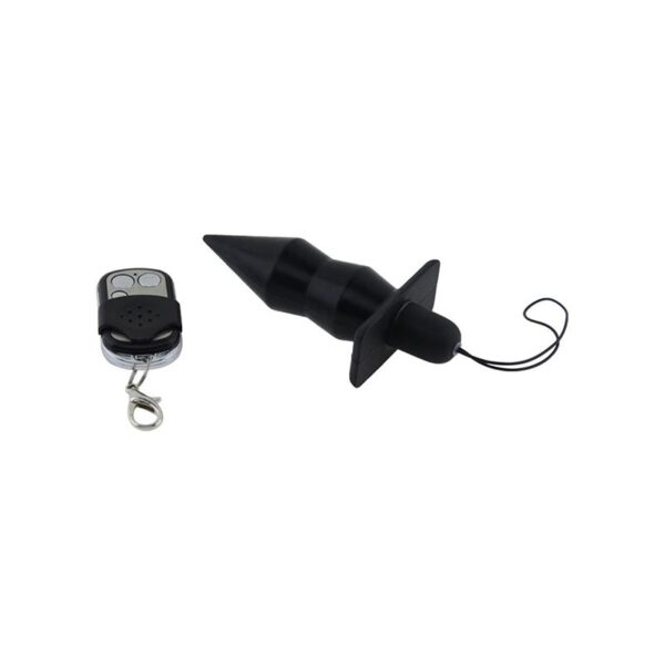 Vibrating Butt Plug with Remote Control Silicone Black - Image 5