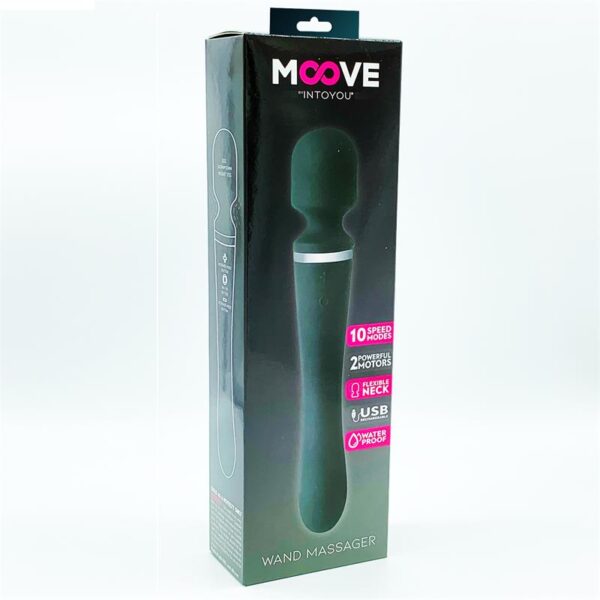 Massage Wand with 2 Motors Silicone Black - Image 2