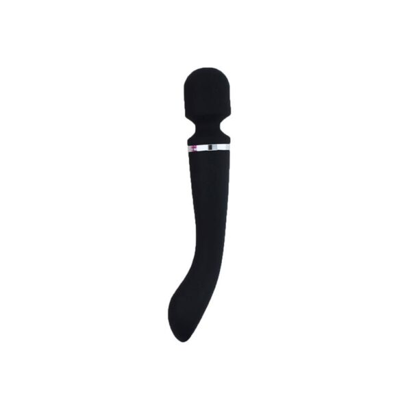 Massage Wand with 2 Motors Silicone Black - Image 3