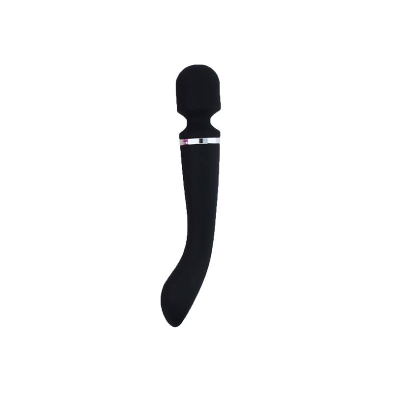 Massage Wand with 2 Motors Silicone Black - Image 3