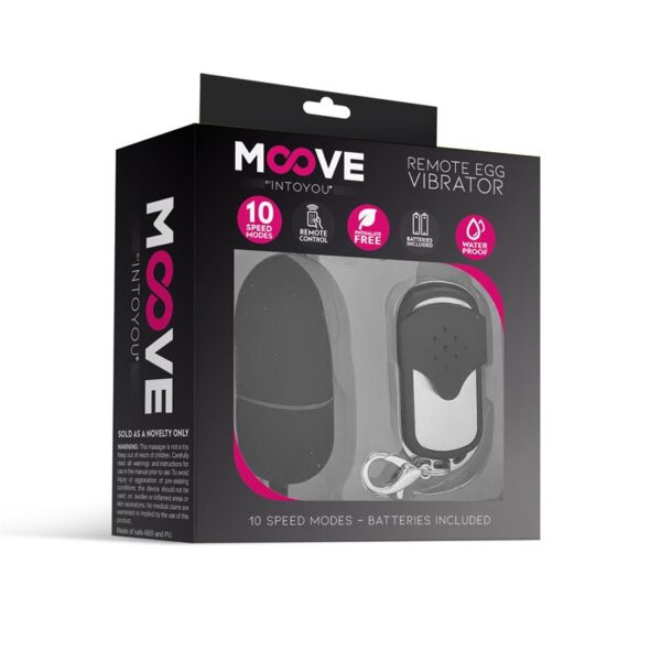 Vibrating Egg with Remote Control Medium Size Black - Image 2