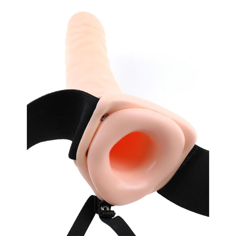 Strap-On with Vibrating Hollow Dildo Flesh - Image 5