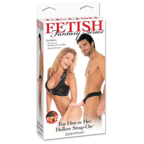 Fetish Fantasy Series  For Him or Her Hollow Strap-On Flesh - Image 3