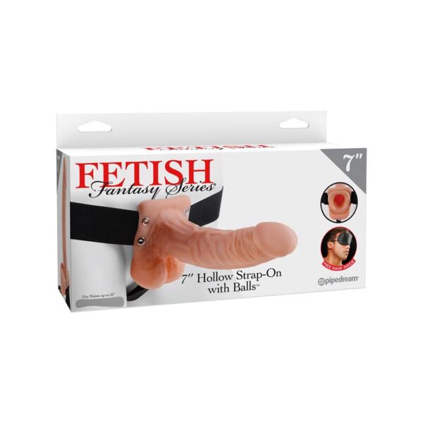 Fetish Fantasy Series  17,7 cm Hollow Strap-On with Balls Flesh - Image 3