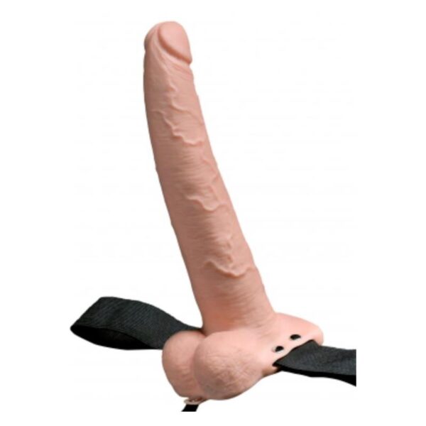 Elastic Strap-On with 9 Hollow Dildo 10 Functions USB Flesh - Image 2