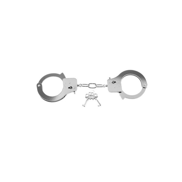 Fetish Fantasy Series Designer Metal Handcuffs Silver - Image 2