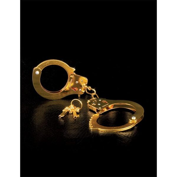 Fetish Fantasy Gold Metal Cuffs Gold - Image 2