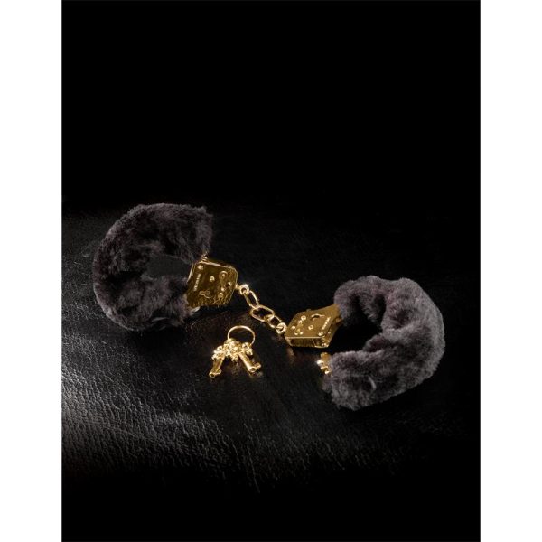 Fetish Fantasy Gold Deluxe Furry Cuffs Gold - Image 2