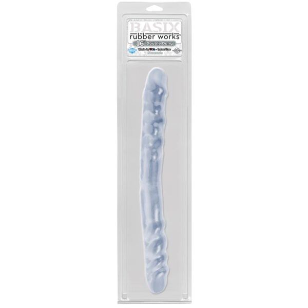 Basix Rubber Works 40,6 cm Double Dong ? Colour Clear - Image 2