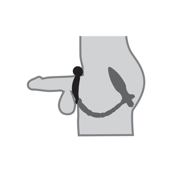 Anal Fantasy Collection Ass-Kicker with Cockring - Colour Black - Image 2