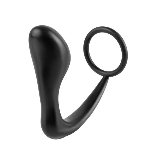 Butt Plug with Penis Ring Ass-Gasm Black - Image 2
