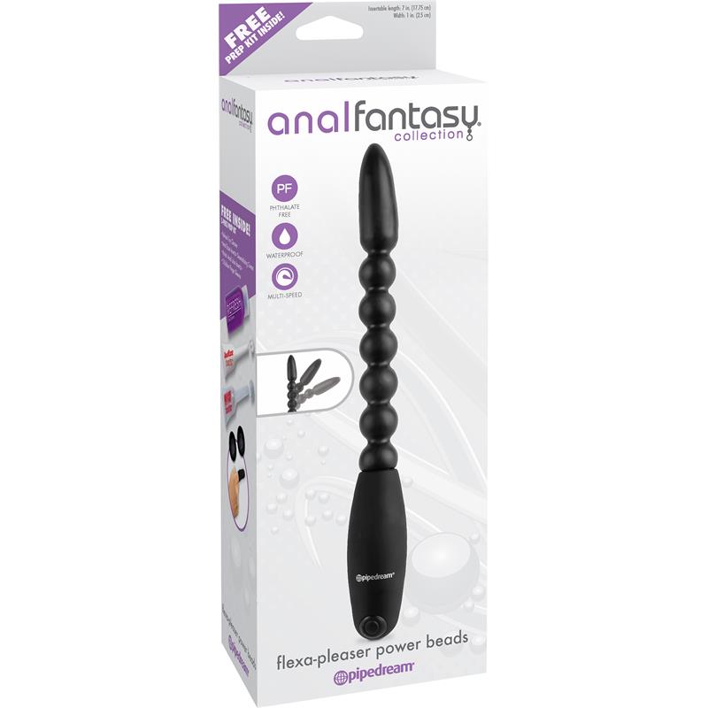 Anal Balls with Vibration Flexa Pleaser Black - Image 3