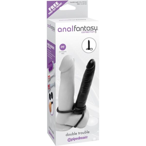 Anal Dildo Double Trouble - Colour Black - Image 3