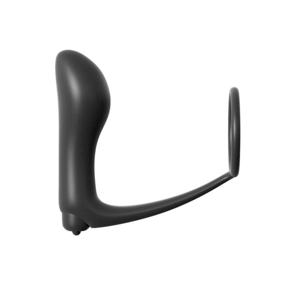 Ass-Gasm Cockring Vibrating Plug  - Colour Black - Image 2