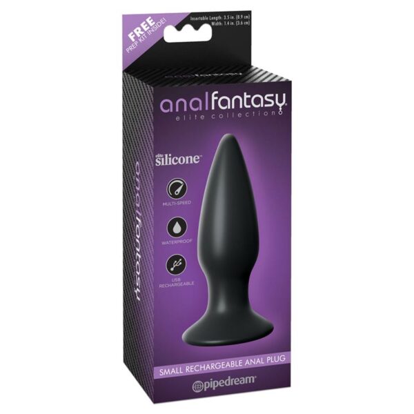 Small Rechargeable Butt Plug Black - Image 2