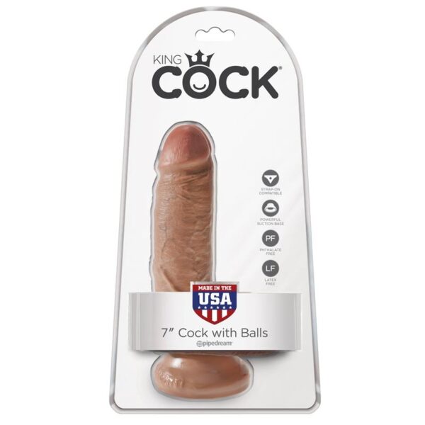 King Cock Cock with Balls 7 - Tan - Image 2