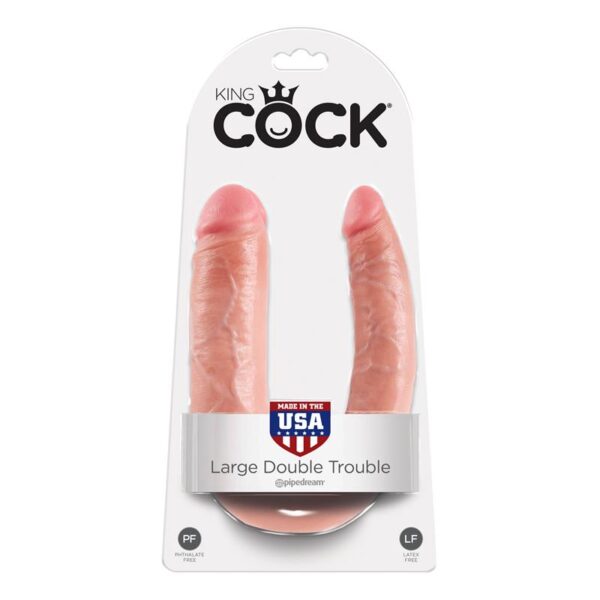 King Cock Double Penetrator Cock Large - Flesh - Image 2