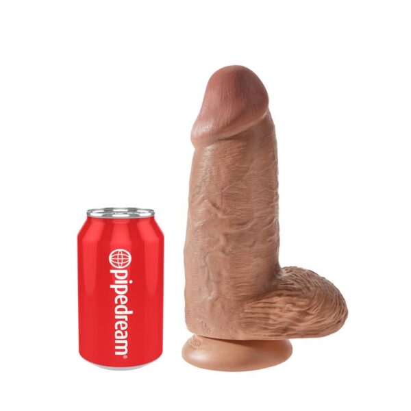 Dildo with Balls Chubby 9 Tan - Image 3