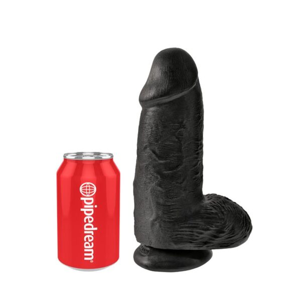 Dildo with Balls Chubby 9 Black - Image 3