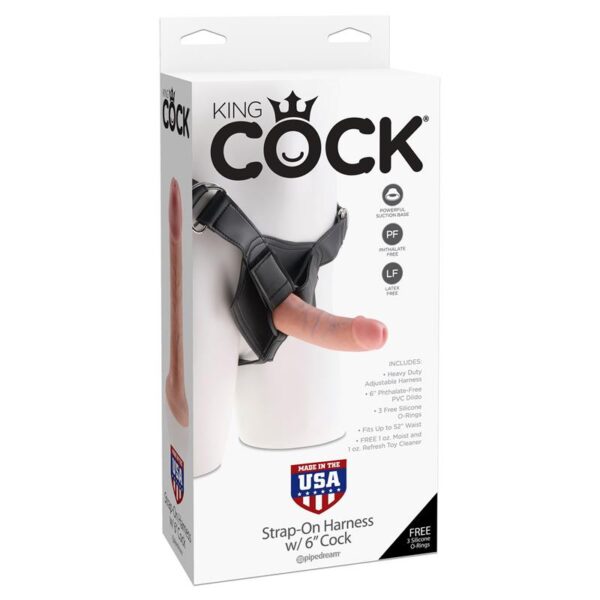 Adjustable Strap-On with Dildo 6 - Flesh - Image 2