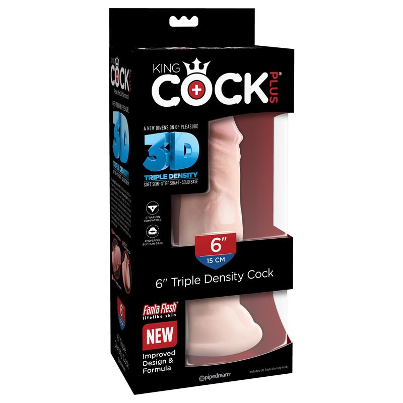 3D Triple Density Dildo Plus 6 Flesh - Image 7