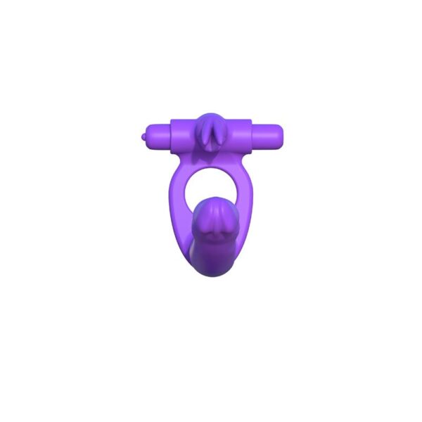 Fantasy C-Ringz Silicone Double Penetrator Rabbit Purple - Image 5