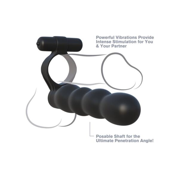 Fantasy C-Ringz Posable Partner Double Penetrator Black - Image 2