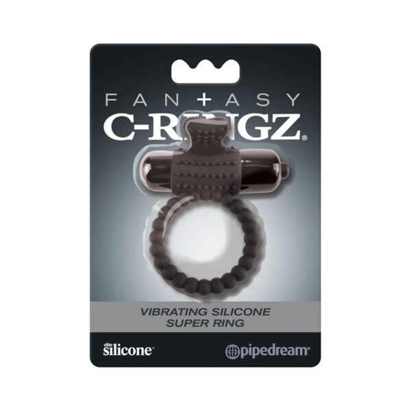 Fantasy C-Ringz Vibrating Silicone Super Ring Black - Image 3