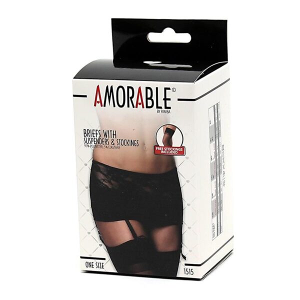 Garter Belt with Panties and Stockings One Size - Image 3