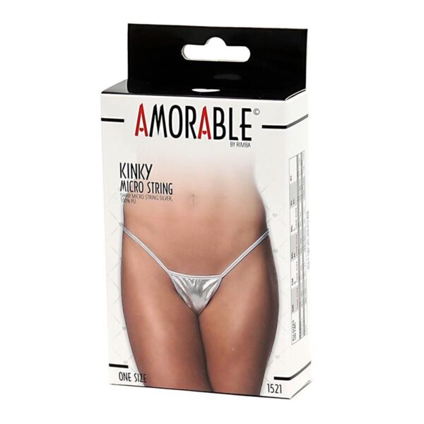 Micro Thong Silver Plated One Size - Image 3