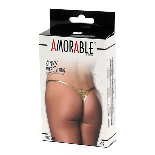 Micro Thong Gold Size One Size - Image 3
