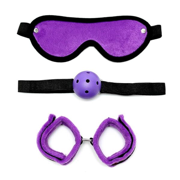 Rimba Bondage Play 3 Pieces Bondage Set Purple - Image 2