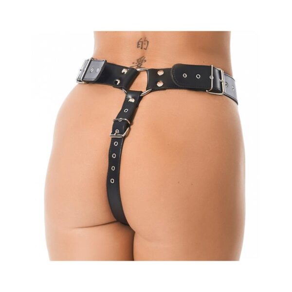 Leather Strap-on Harness with 3 Rings - Image 2