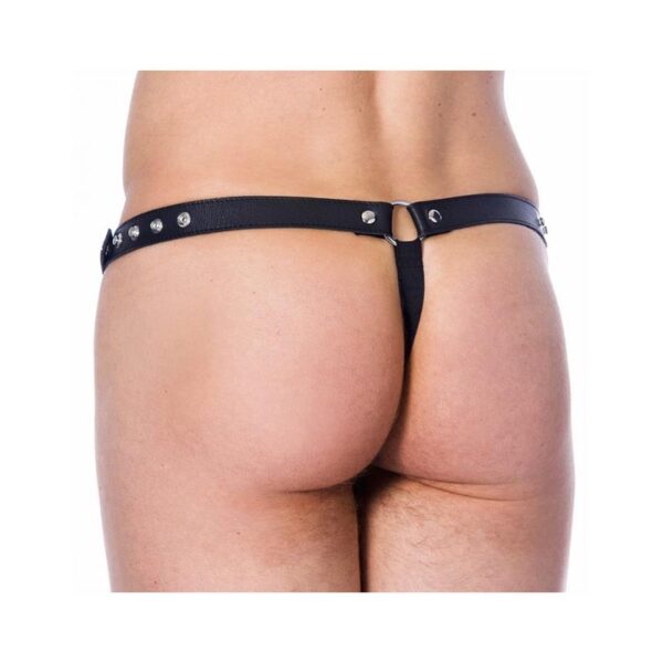 Leather G-string Adjustable with Rivets - Image 2