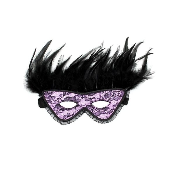 Máscara de Lujo con Plumas Purple - Image 2
