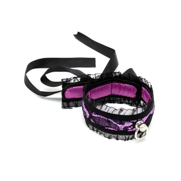 Satin Look Collar Purple - Image 2