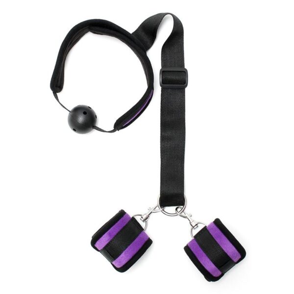 Set Mouthgag with Cuffs Purple - Image 3