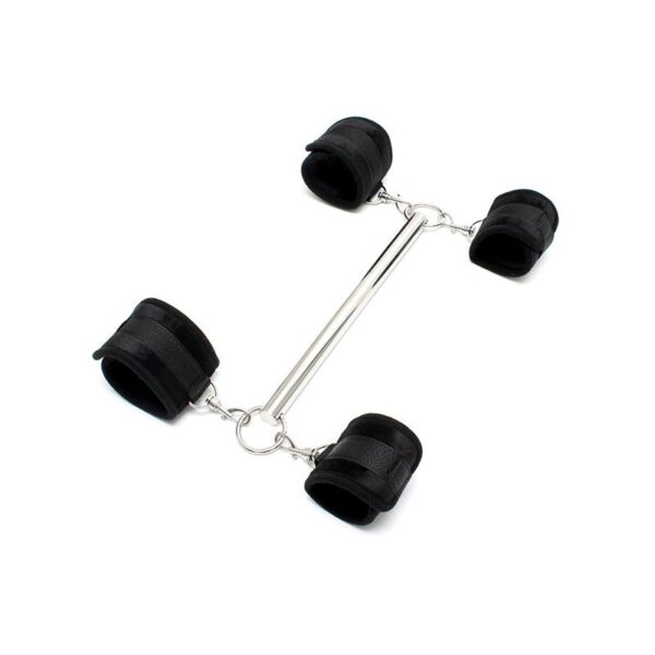 Spreader Bar with Detachable 4 Cuffs Black - Image 5
