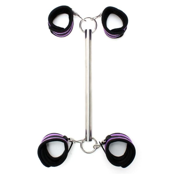 Spreader Bar with Detachable 4 Cuffs Purple - Image 4