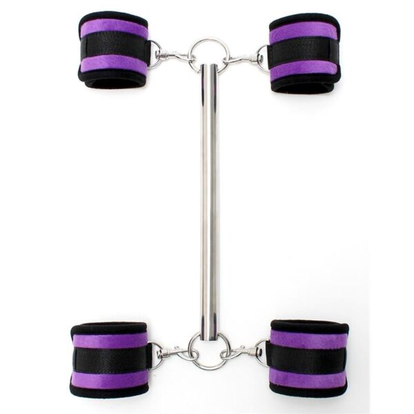 Spreader Bar with Detachable 4 Cuffs Purple - Image 6