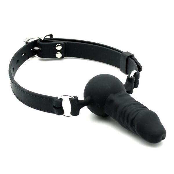 Rimba Latex Play Mouthgag with Penis - Image 2
