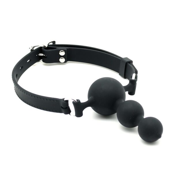 Rimba Latex Play Mouthgag with Triple Balls - Image 3